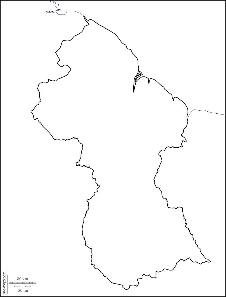 خالی کا نقشہ گیانا